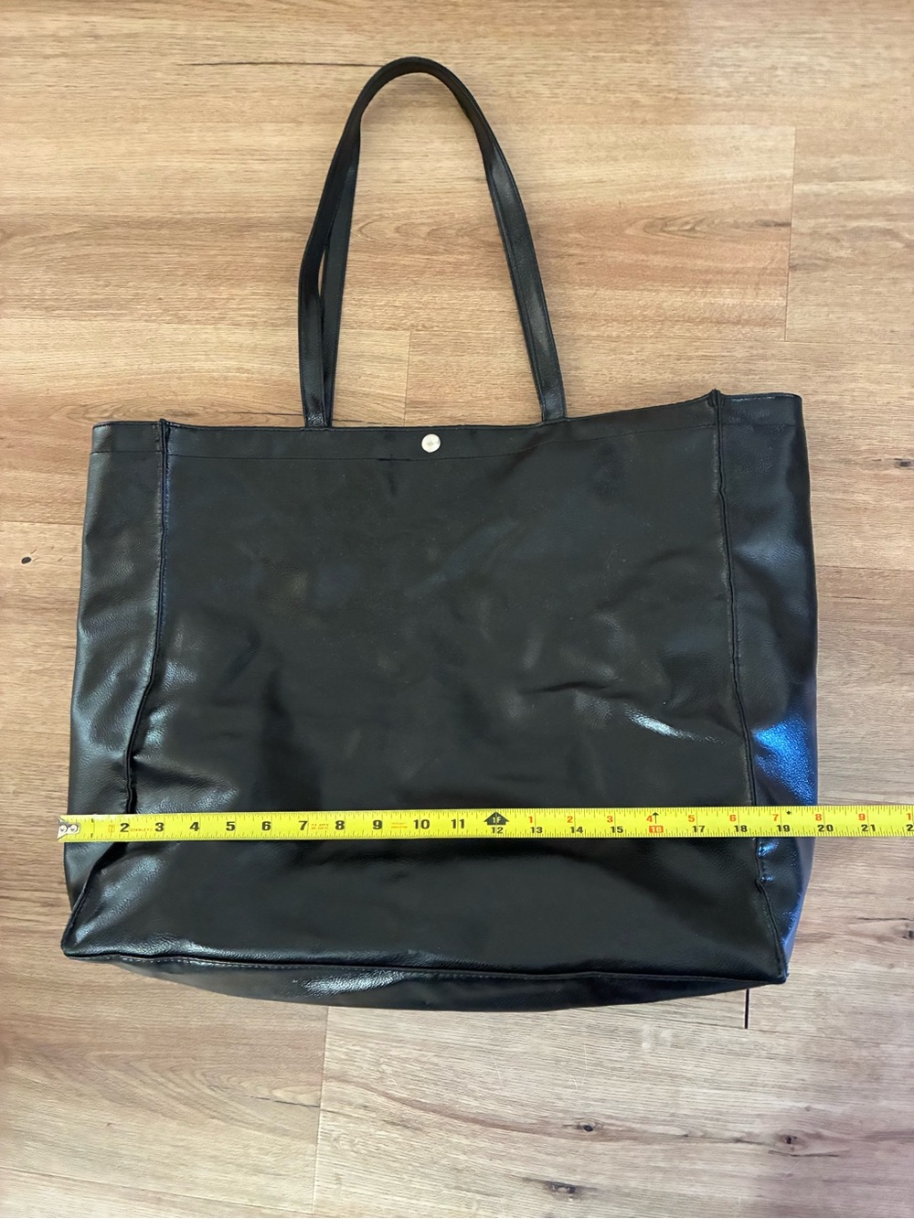 Source Unknown Black Tote Bag with Top Handles